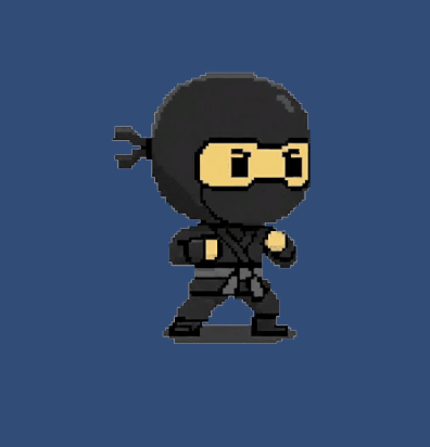 Pixel Art Ninja Attack Animation Rhythm Preview in Unity